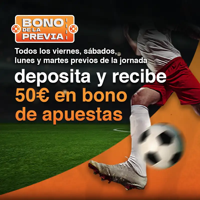 BONO DE APUESTAS POR TU DEPÓSITO: HASTA 50€