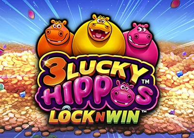 3 Lucky Hippos Lock n Win